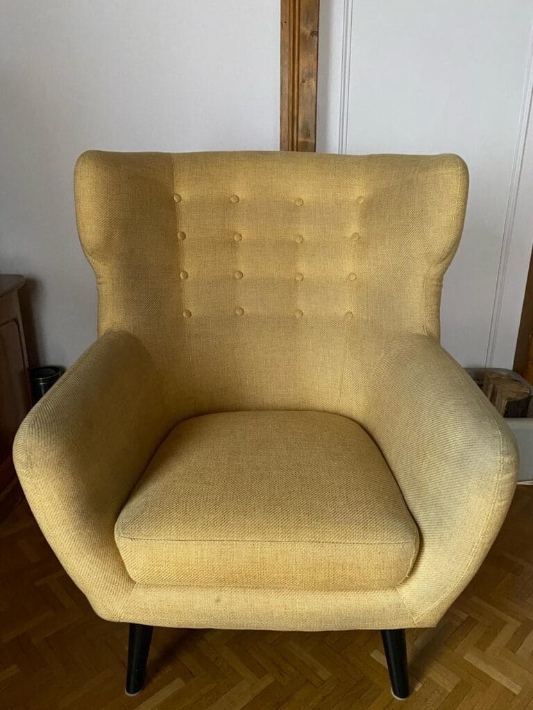 Fauteuil avant nettoyage